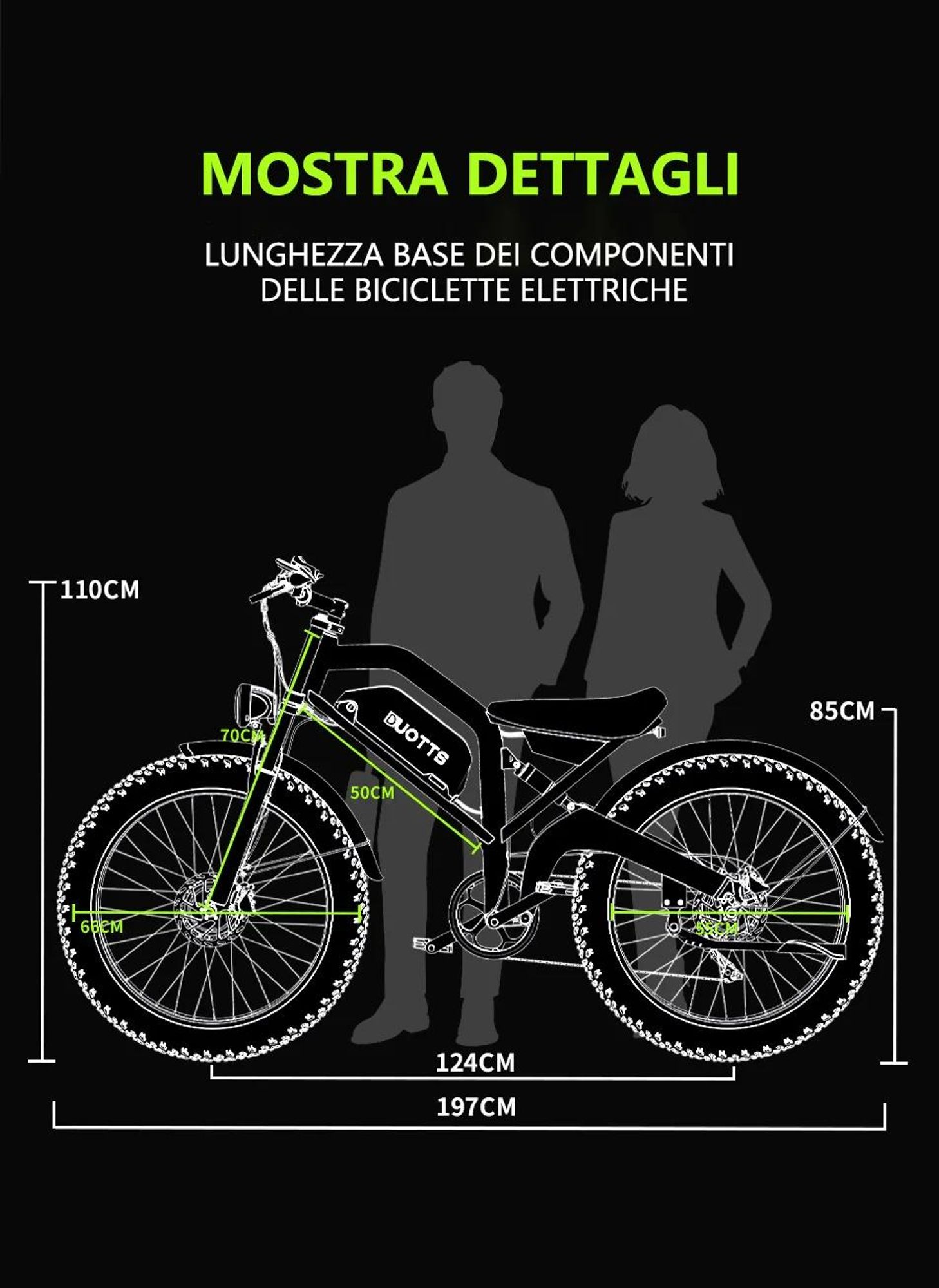 Duotts N26 E-bike - batteria 48V20AH 26x4.0 pollici pneumatici freni idraulici - Bianco blu