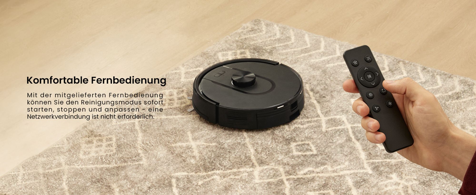 Vactidy W11 3-in-1 Staubsauger Roboter Saugroboter APP/Sprache/Fernbedienung Staubsaugerroboter