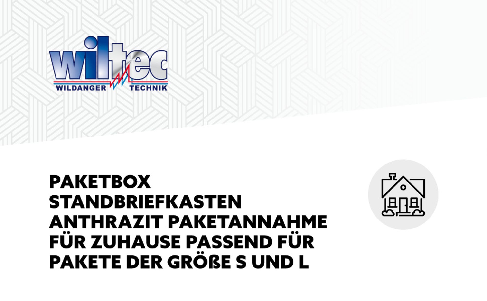 Wiltec Paketkasten Anthrazit 460 x 450 x 1400 mm, Paketbox Zuhause, private Paketannahme passend für Pakete der Größe S und L, Standbriefkasten