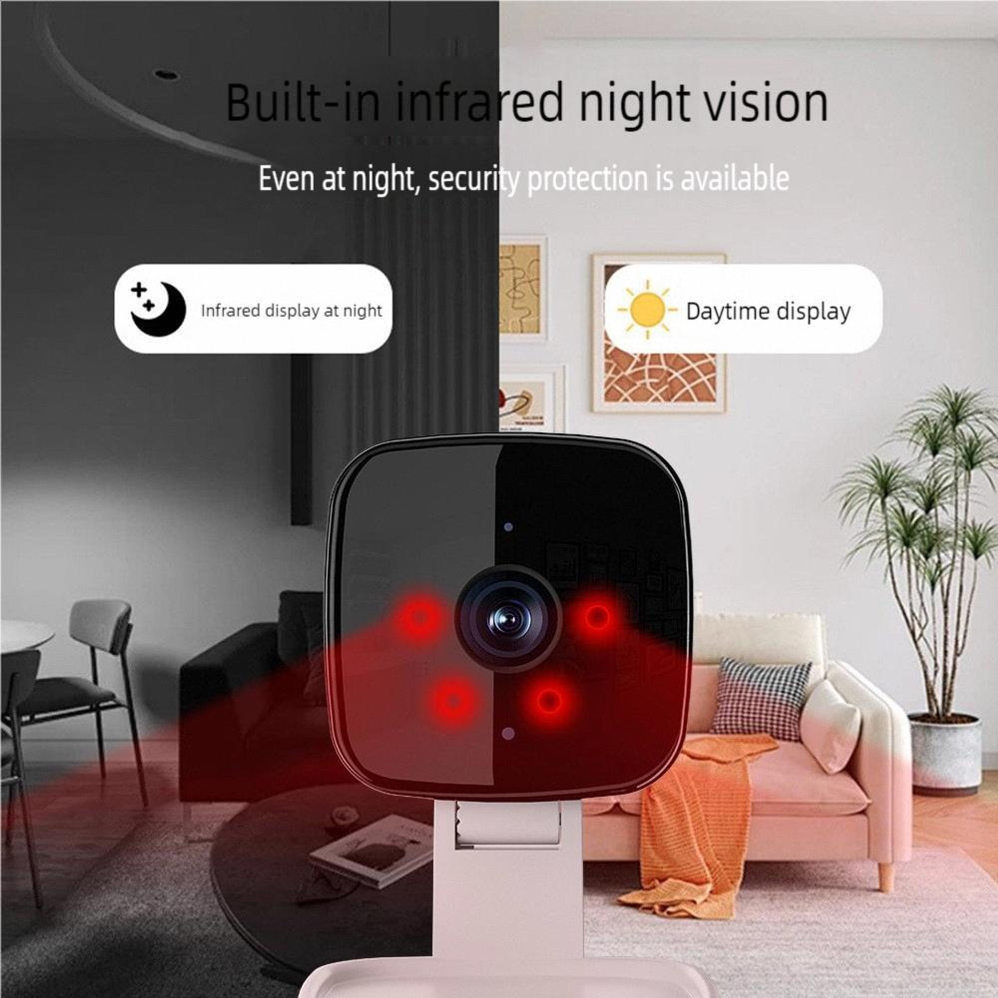 1080p WLAN Fensterkamera mit Vollfarb-Nachtsicht und Zwei Wege Audio Durchsicht durch das Fenster Haussicherheitskamera und Babyphone für den Inne
