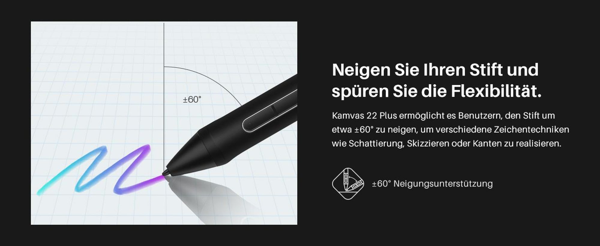 Grafiktablett Huion Kamvas 22 Plus
