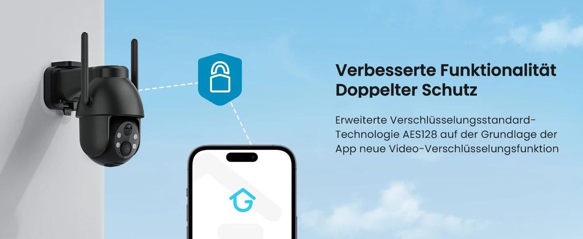 2K 3MP Überwachungskamera Aussen Solar 360° PTZ Kamera Aussen Akku 2.4GHz Kabellos Überwachungskamera mit PIR Bewegungsmelder Farb-Nachtsicht