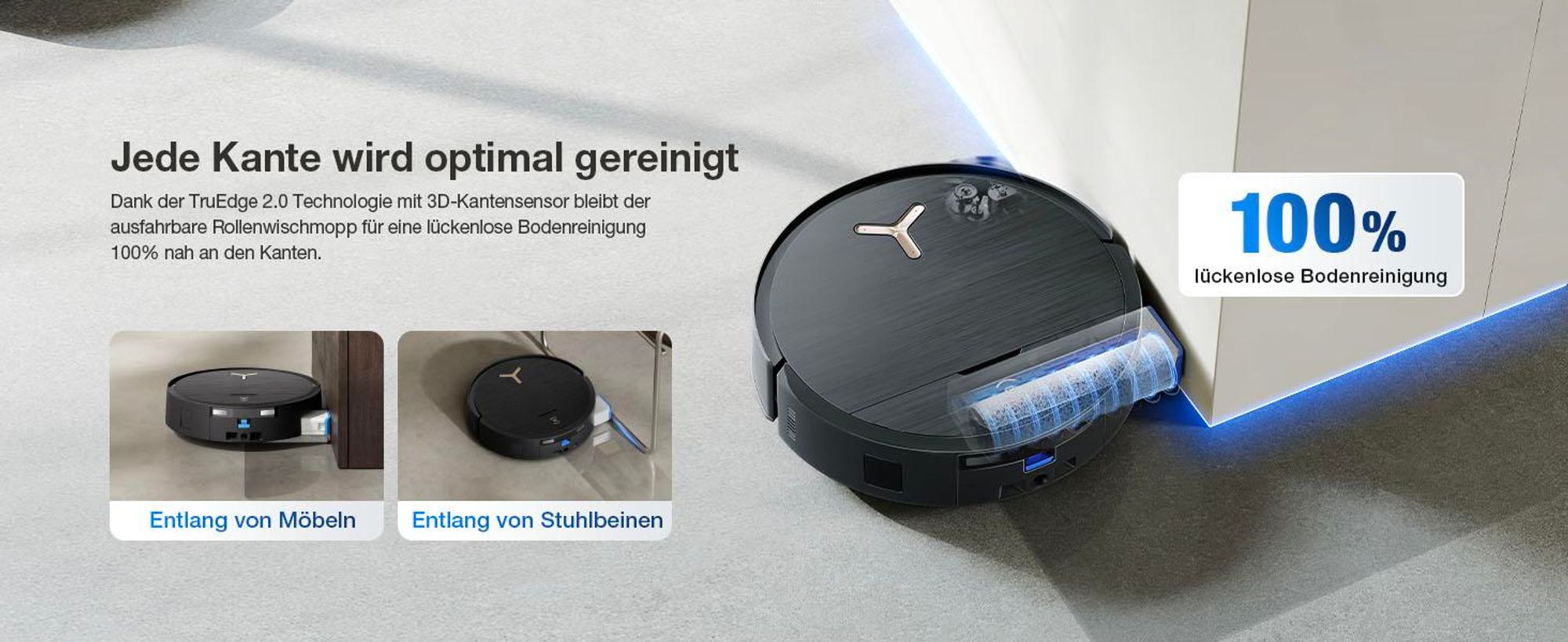 ECOVACS DEEBOT X9 PRO Omni Staubsauger Roboter mit Wischfunktion, 16.600 Pa, OZMO Roller, All-in-One Omni Station, YIKO-GPT Saugroboter, Schwarz