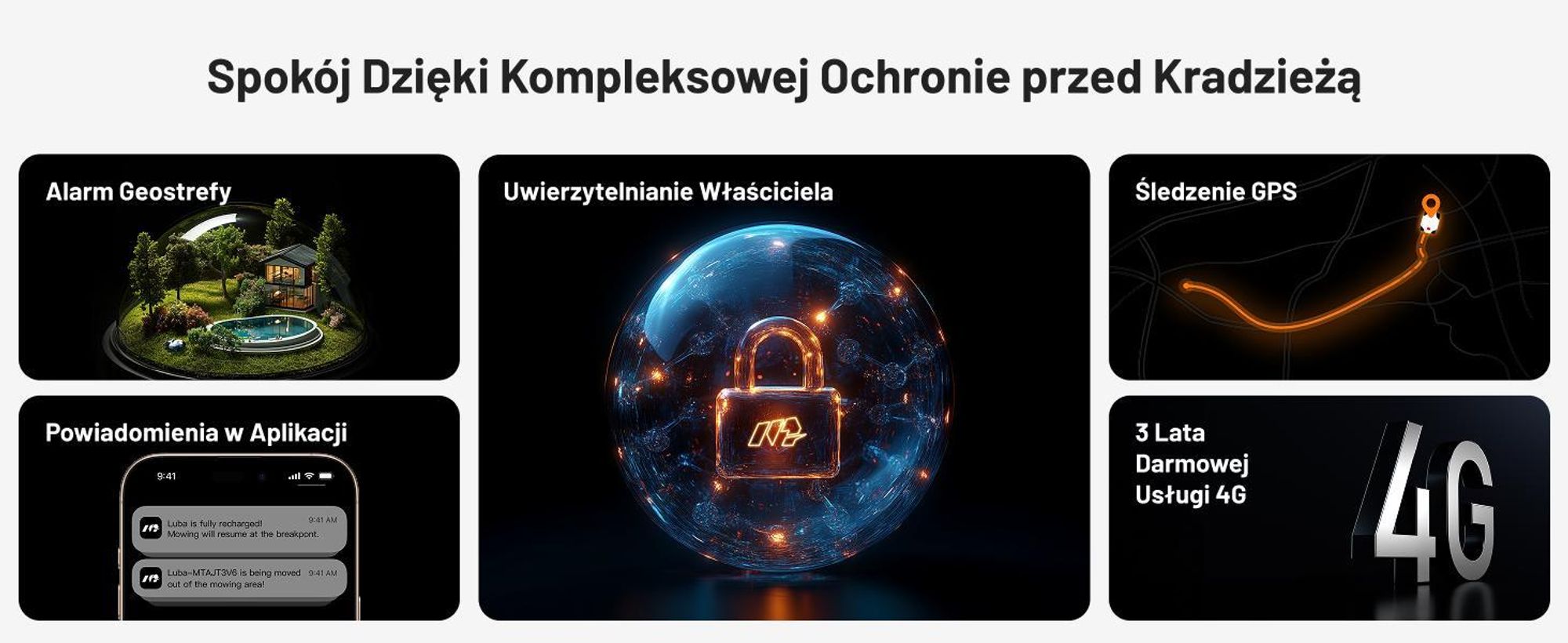 Robotická kosačka Mammotion LUBA Mini 2 AWD 1000 bez ohraničujúceho drôtu do 1000 m² trojitá kamera AI + NetRTK kosenie na okrajoch DropMow 4G modul