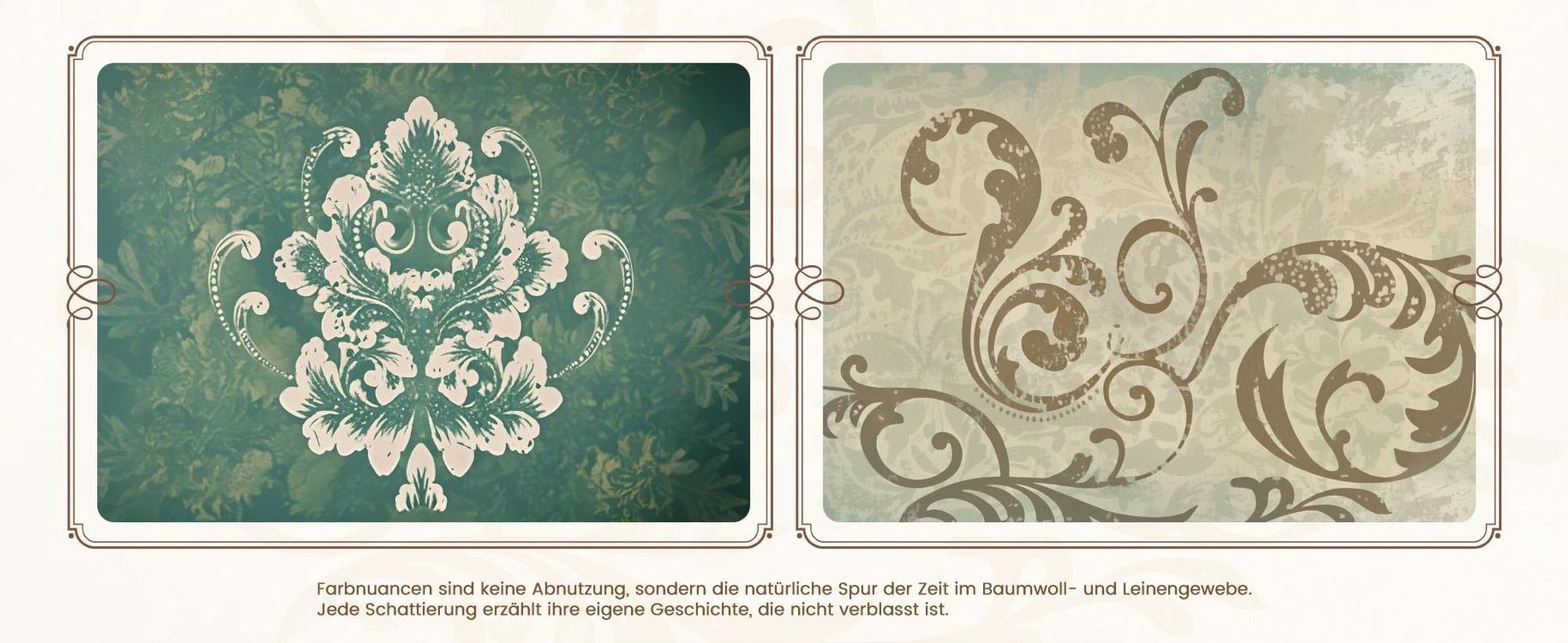 Mondeer Kommode Schubladenschrank mit 6 Blumenstoff Schubladen,mit Metallrahmen und Schubladen aus Vliesstoff, Retro-Stil 80x30x84cm