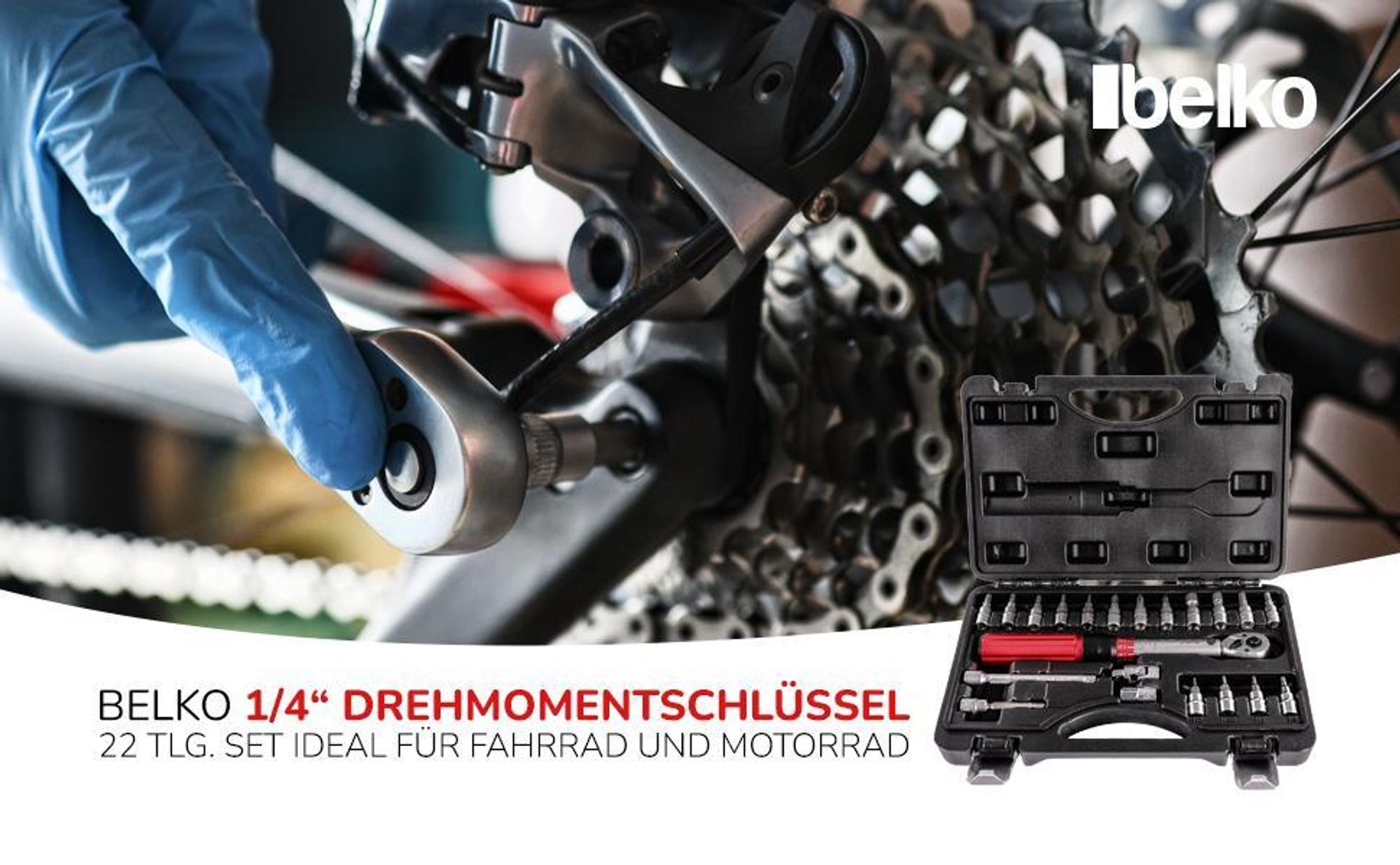 Belko® Drehmomentschlüssel Set 1/4", 5-30 Nm