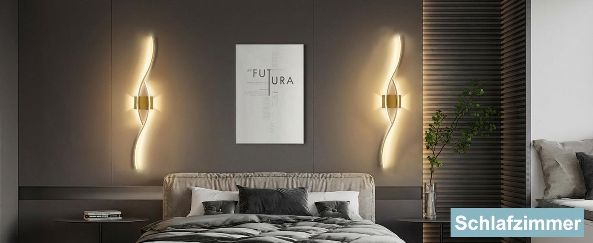 2 Stück LED Wandleuchte Innen Modern Dimmbar 3 Farbtemperaturen Wiederaufladbar Wandlampe mit Fernbedienung