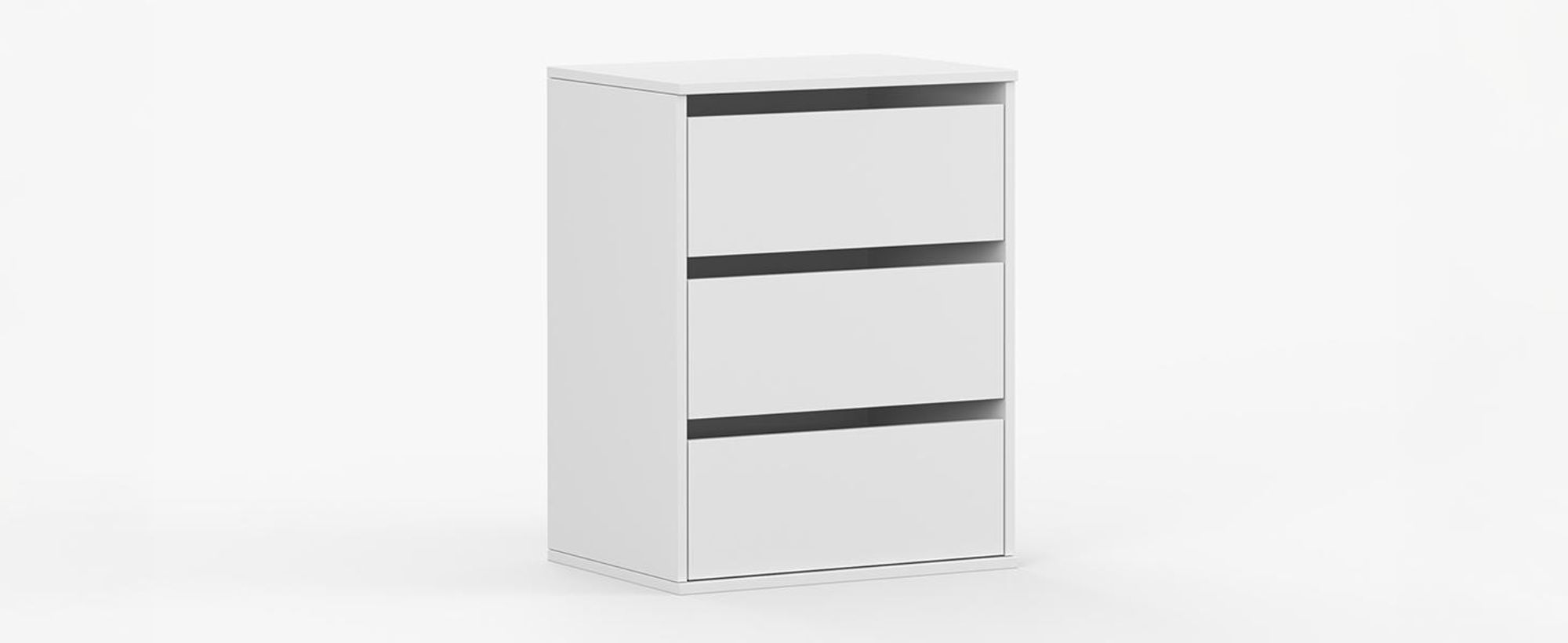 Schubkasteneinsatz Kleiderschrank 55 cm Weiß/Weiß – Schrank Organizer mit Behältern, Aufbewahrungssystem