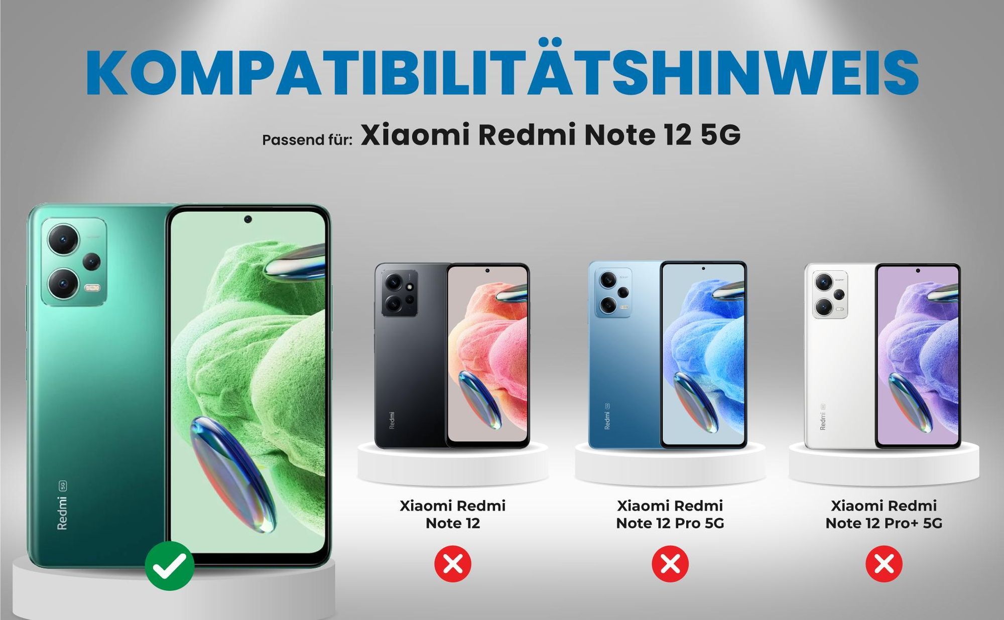 Kompatibilitätshinweise Hülle für Xiaomi Redmi Note 12 5G