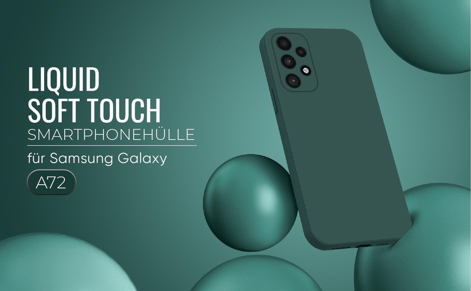 Liquid Soft Touch Smartphone Hülle in Grün für Samsung Galaxy A72