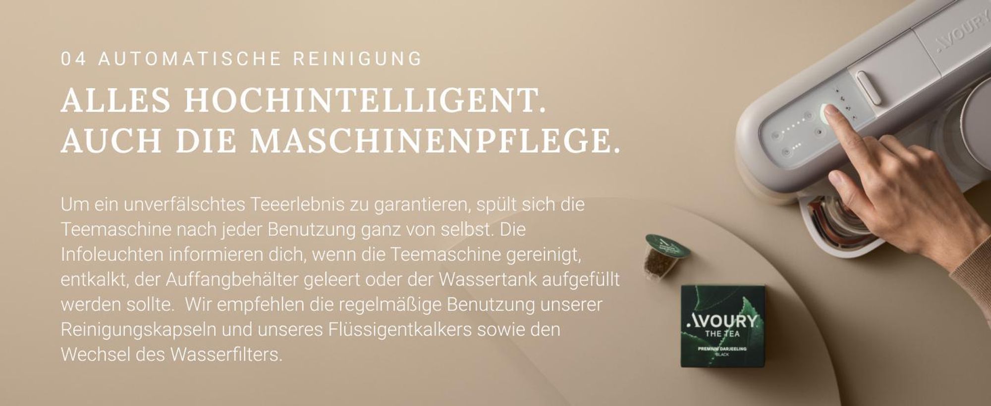 Avoury One, Chrom, Weiß, Metall, Kunststoff, Metall, Kunststoff, 1,5 l, Tasten, 181 mm