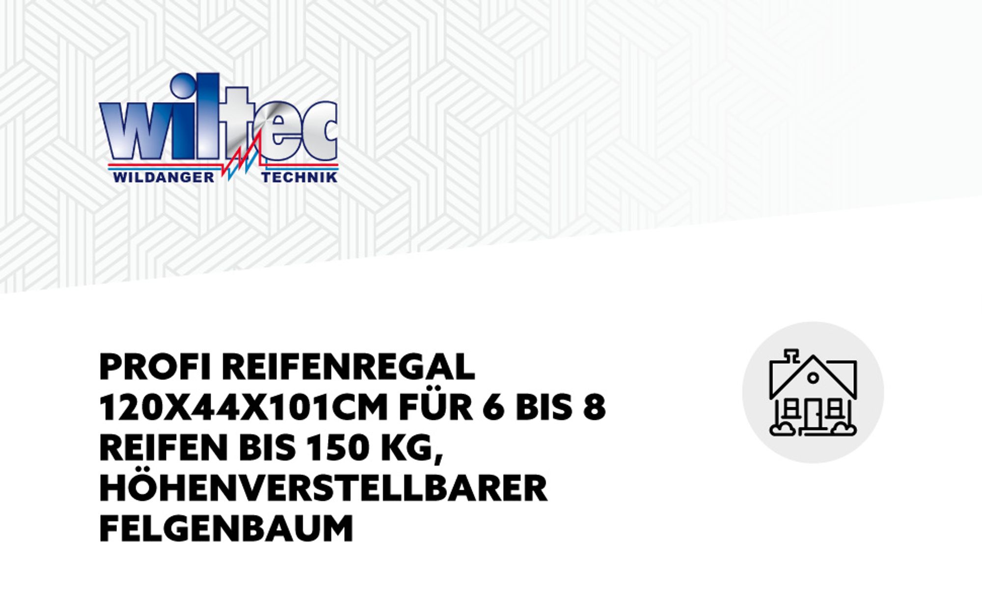 Wiltec Reifenregal – 101 x 120 x 44 cm – bis 150 kg – für 6-8 Reifen – aus Stahl – Werkstattregal Lagerregal Reifenständer Schwerlastregal