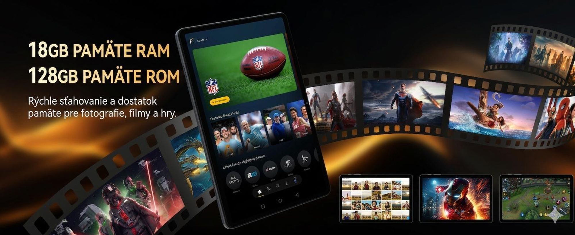 Tablet T80 (18GB + 128GB),10 palcov,Android 16,6000 mAh,vrátane klávesnice,myši,stylusu,ochranného puzdra,stojana a ochrannej fólie,Face ID,BT 5.0,5G