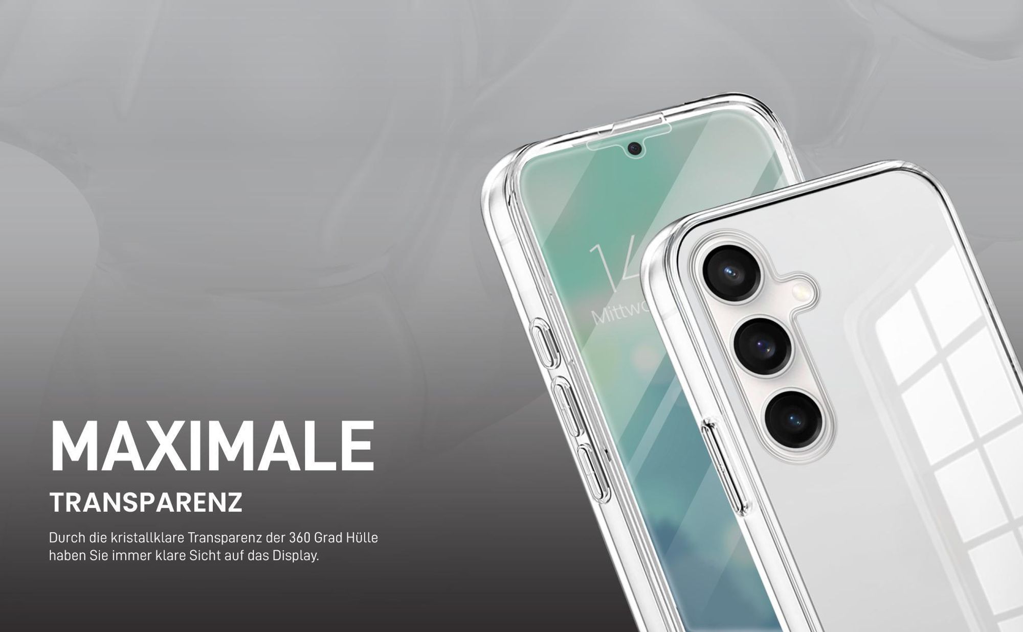 Transparentes 360 Grad Cover Front Back für Samsung Galaxy S25
