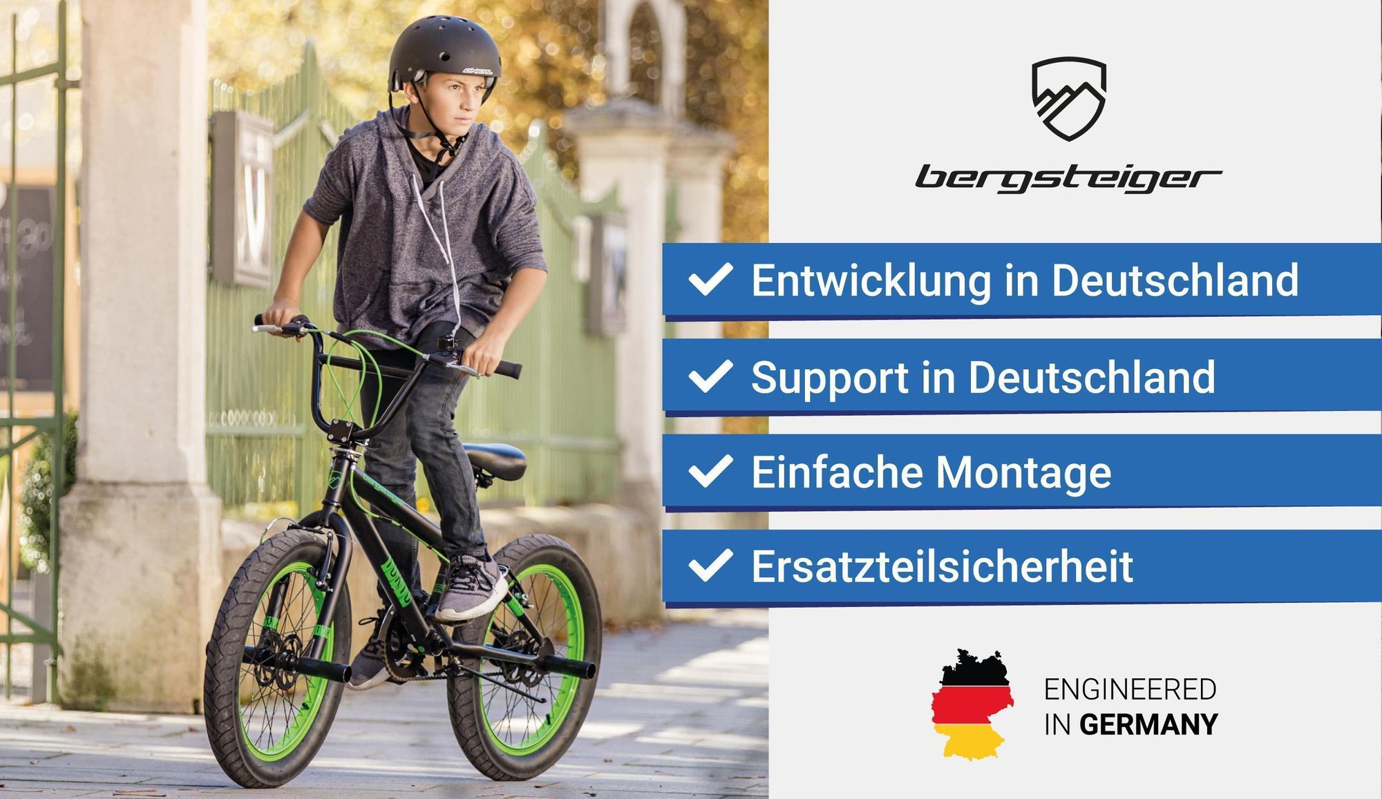 Bergsteiger Tokyo 20 Zoll BMX, Fatbike, 360° Rotor-System, Freestyle, 4 Stahl Pegs, Kettenschutz, Freilauf