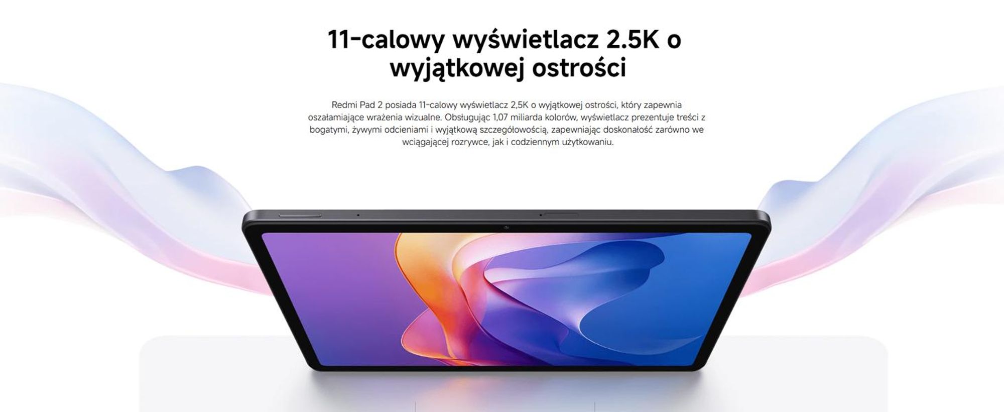 Xiaomi Redmi Pad 2, 27,9 cm (11"), 2560 x 1600 pikseli, 256 GB, 8 GB, 510 g, grafitowy