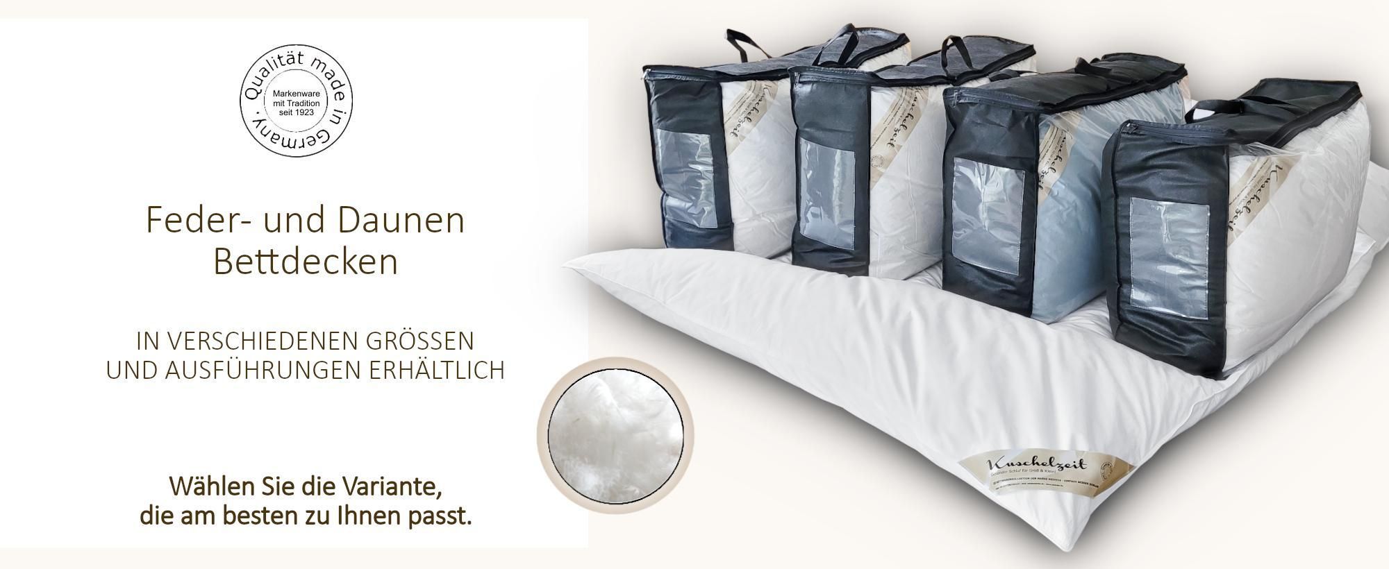 Federbett mit 100% neuen weißen Landfedern 135x200 cm Oberbett 3000 g Ballonbett