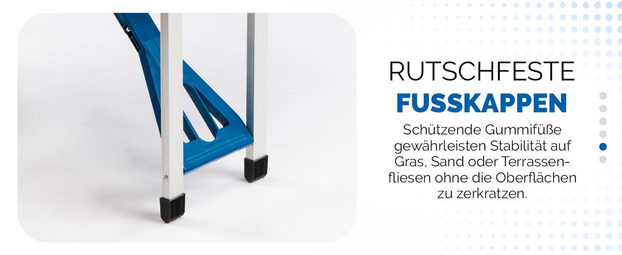 CASARIA Campingtisch mit 4 Sitzplätzen Blau