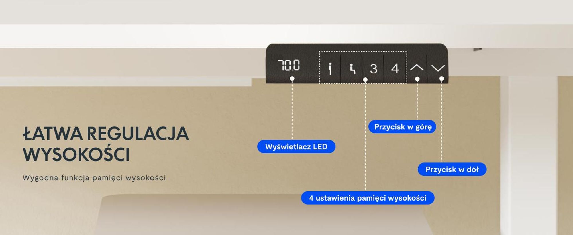 FlexiSpot E1 Pro Biurko z regulacją wysokości, podwójny silnik, nośność 120 kg, 4 programy pamięci, ochrona antykolizyjna, elektryczna rama stołu (biała)