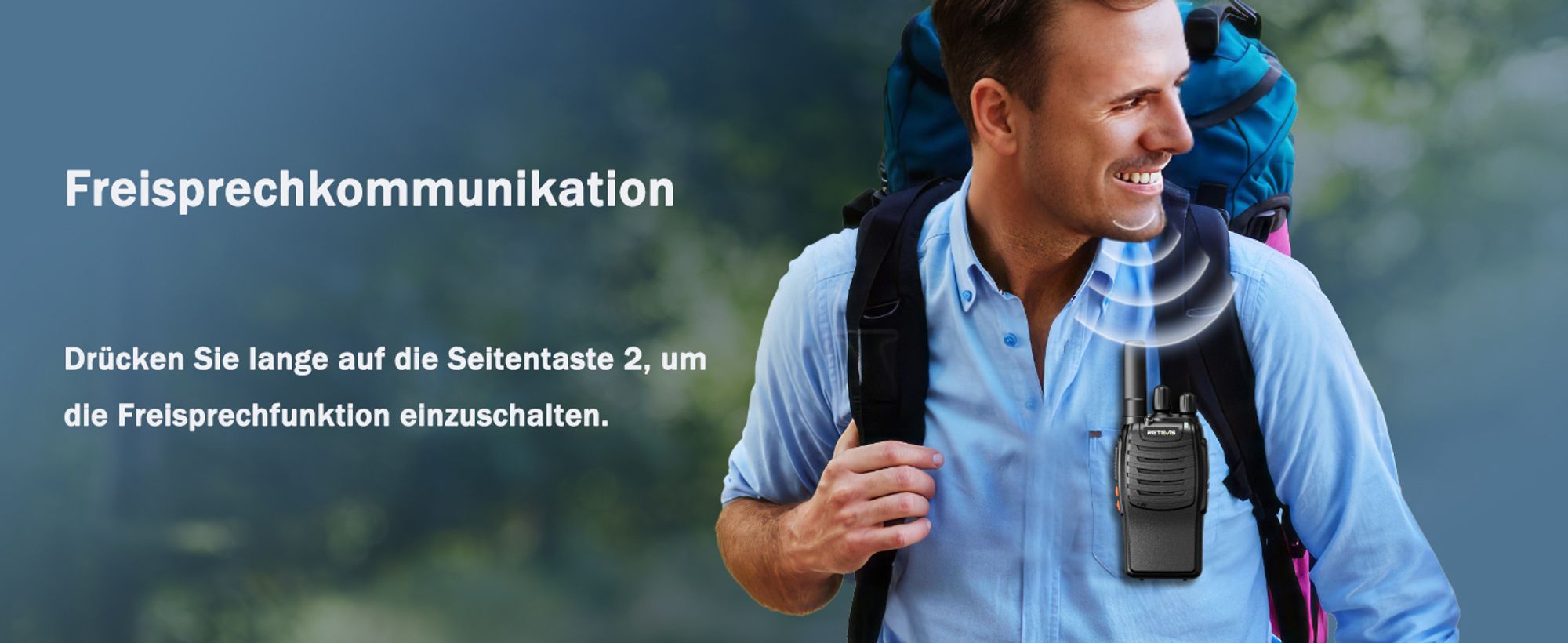 Retevis H777 Walkie Talkie, Funkgeräte Set PMR, mit Ladestation, Typ-C, Energiesparmodus, VOX, Ein tasten paarung, Geräuschunterdrückung, für Camping
