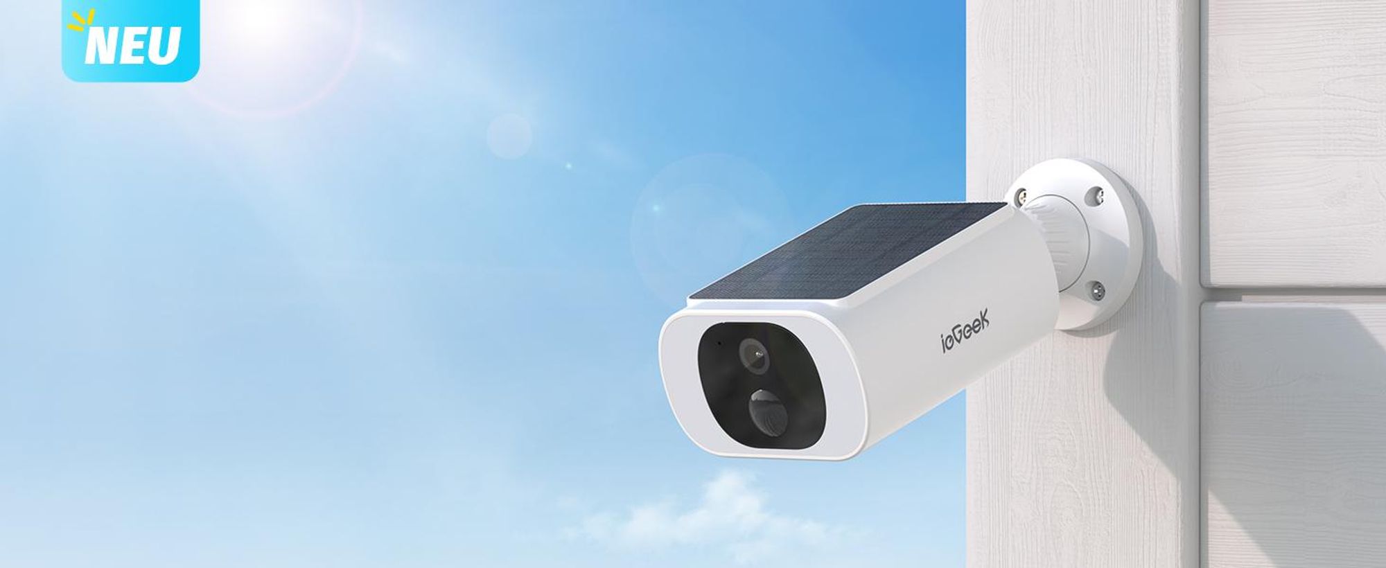 100% kabellose 5MP HD Solar Überwachungskamera Outdoor mit wiederaufladbarer Batterie