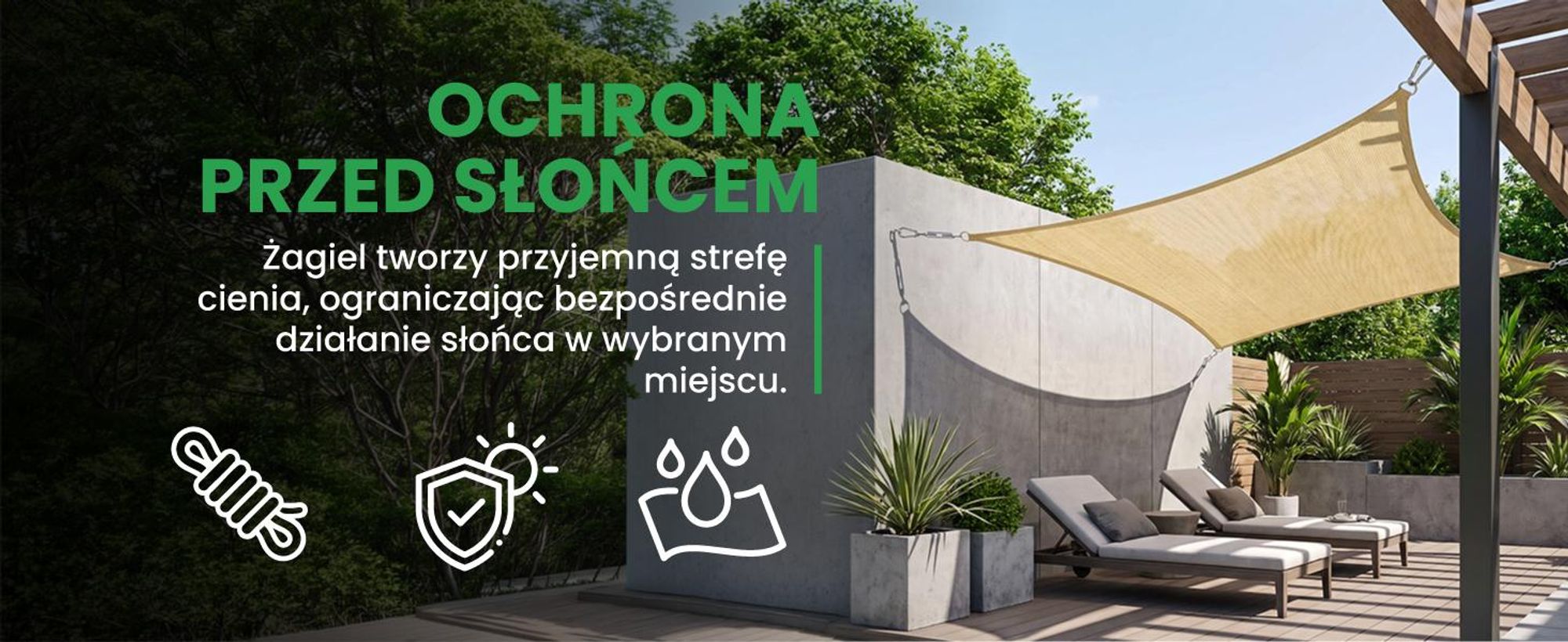Żagiel przeciwsłoneczny prostokątny 4x5m ogrodowy na taras balkon beżowy wodoodporny