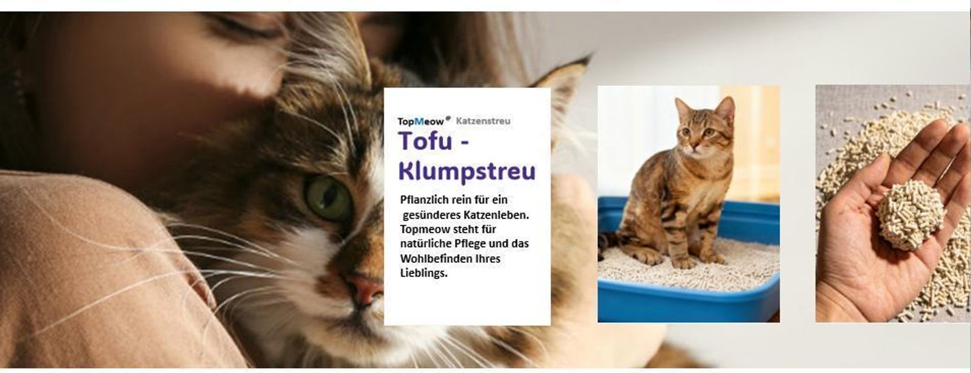 TopMeow Tofu Katzenstreu 18,4 kg, 100% pflanzlich, 3-Sekunden Schnellklumpen, staubarm & starke Geruchsbindung, Hohe Saugfähigkeit Klumpstreu