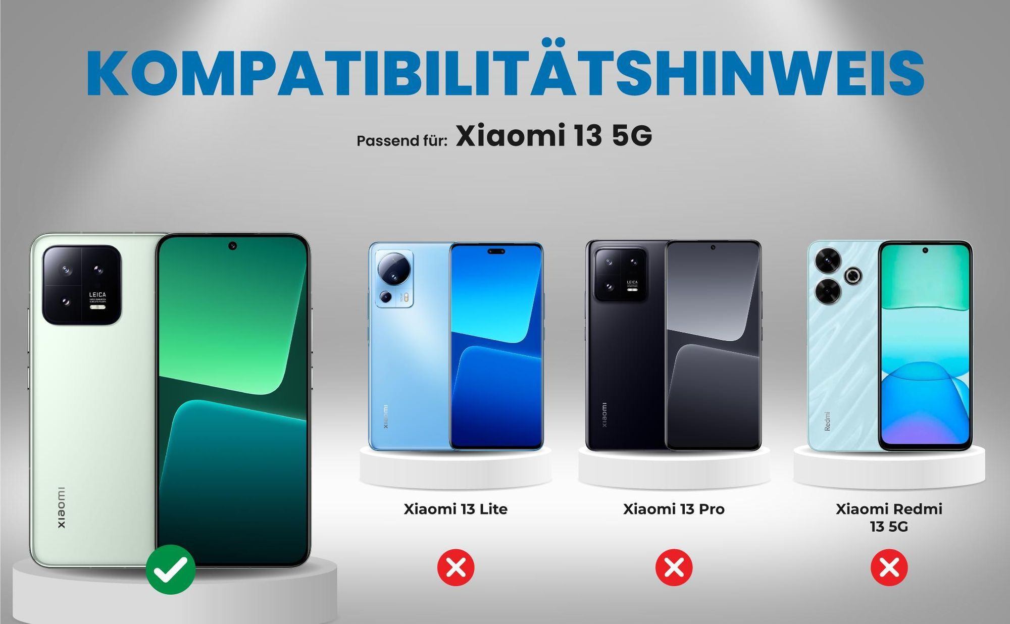 Kompatibilitätshinweise Hülle für Xiaomi 13 5G