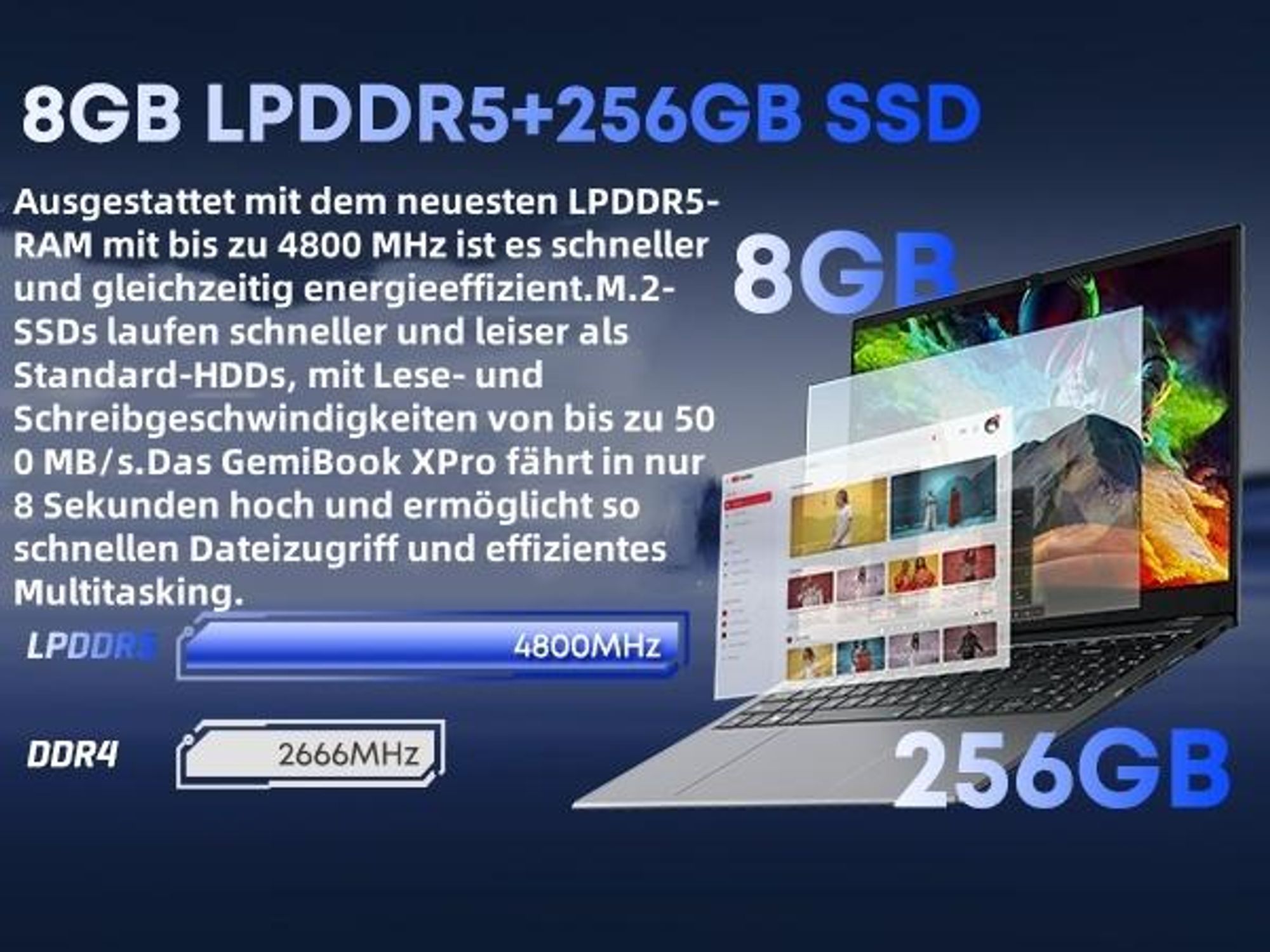 Laptop CHUWI GemiBook XPro - Prozessor Intel N100 14.1" Bildschirm Windows 11 8GB+256GB 5000mAh Akku - Grau