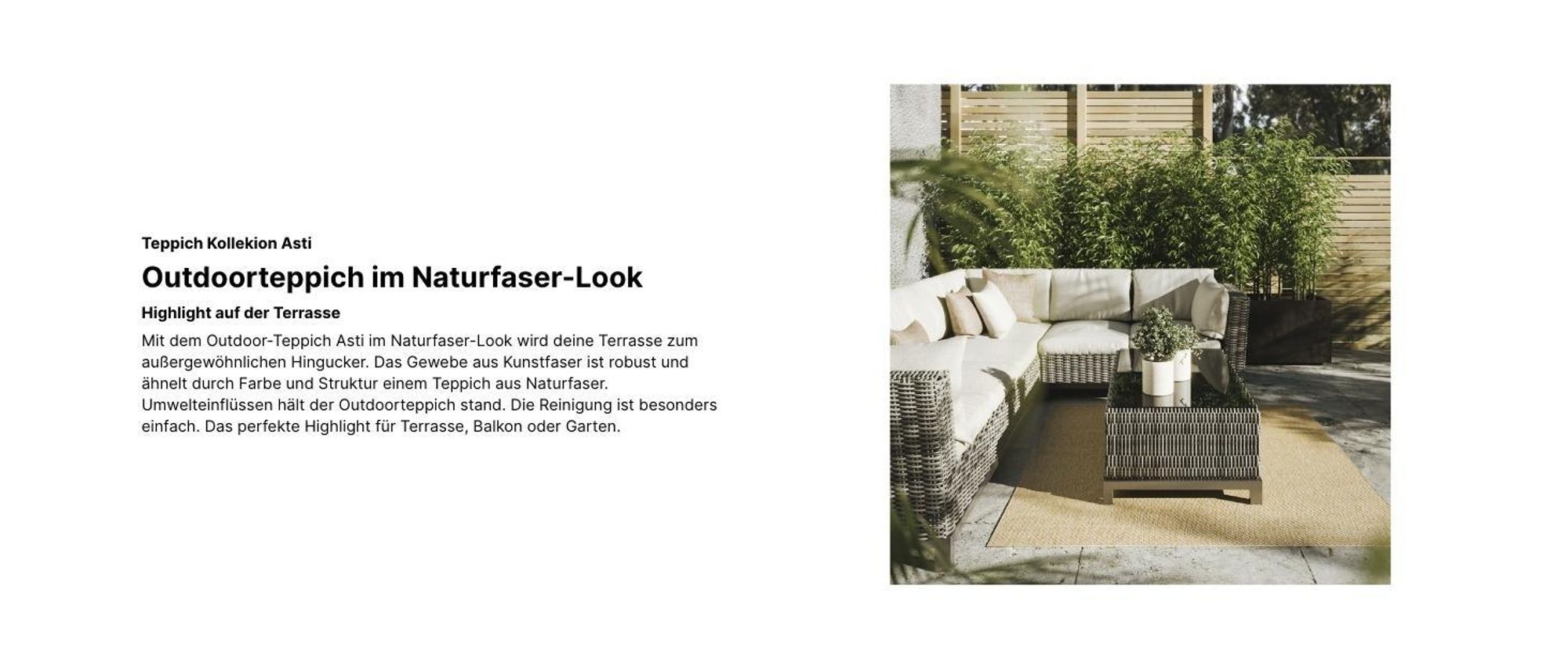 Interiyou In- & Outdoor-Teppich Asti Hellgrau 300x300 cm