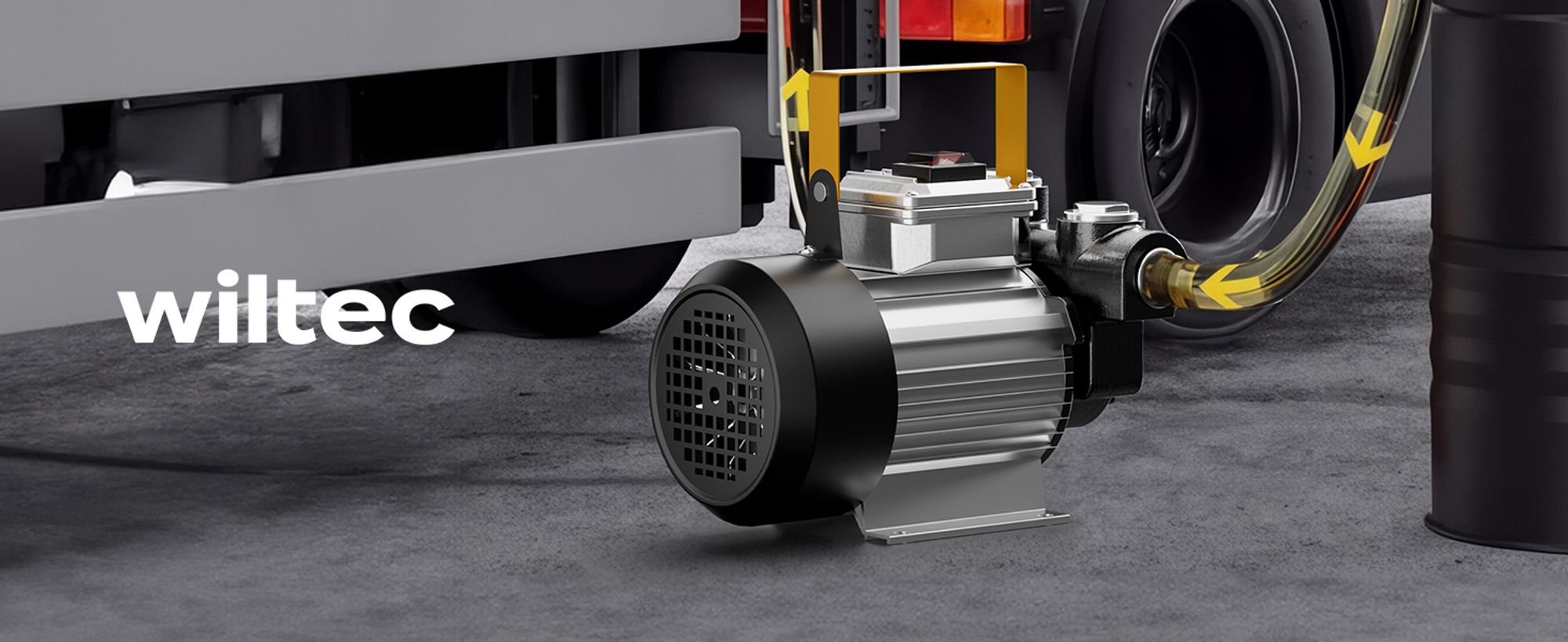 Wiltec Heizöl- und Dieselpumpe Typ04011 230V/550W für 20-60l/min selbstansaugende Heizölpumpe bis 2m mit By-Pass-Ventil gegen Überhitzung