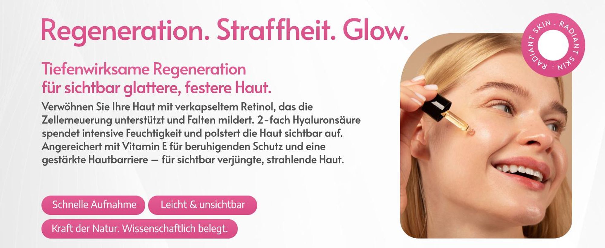 Retinol Gesichtsserum mit Hyaluronsäure Vitamin C Anti Aging & Anti Falten 60ml