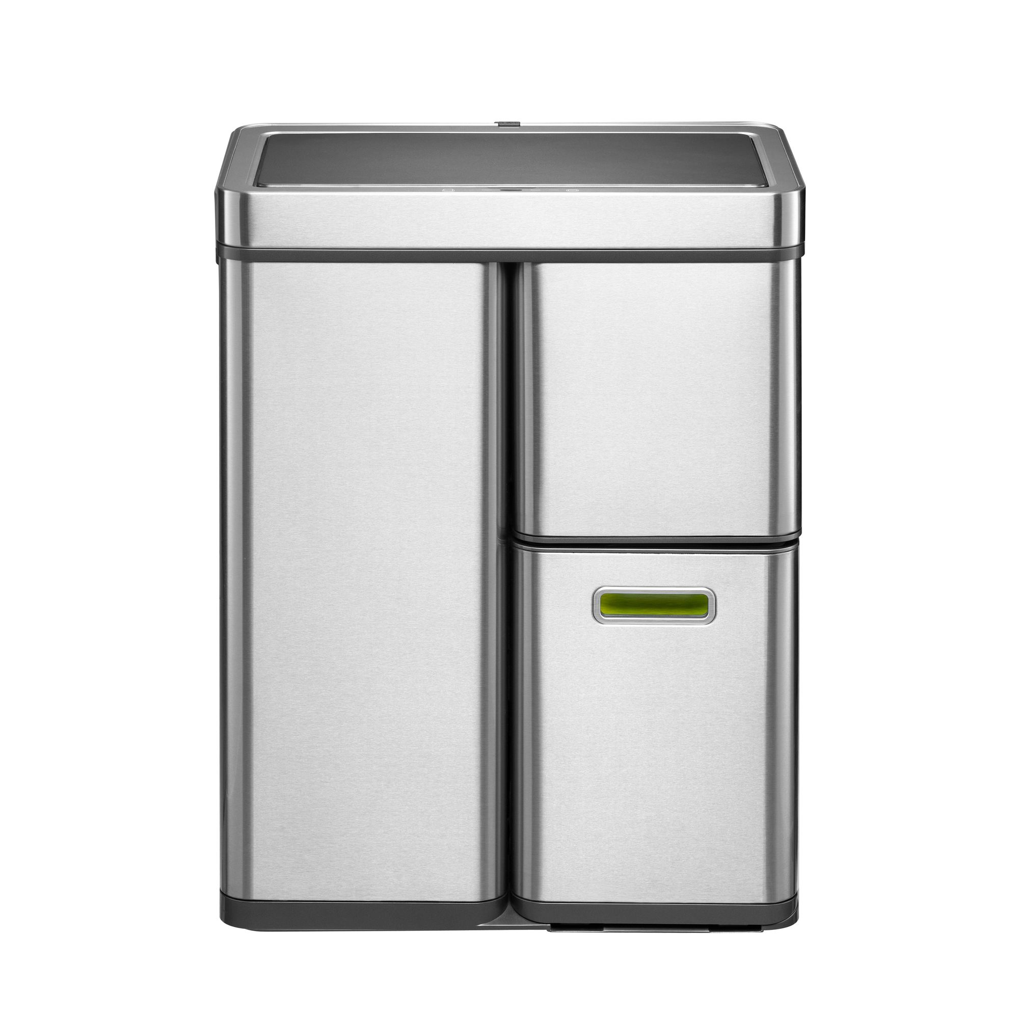 EKO - Cestino Mirage Plus Recycler Sensor 30+15+15 litri - Acciaio inox Plastica - Acciaio inox opaco
