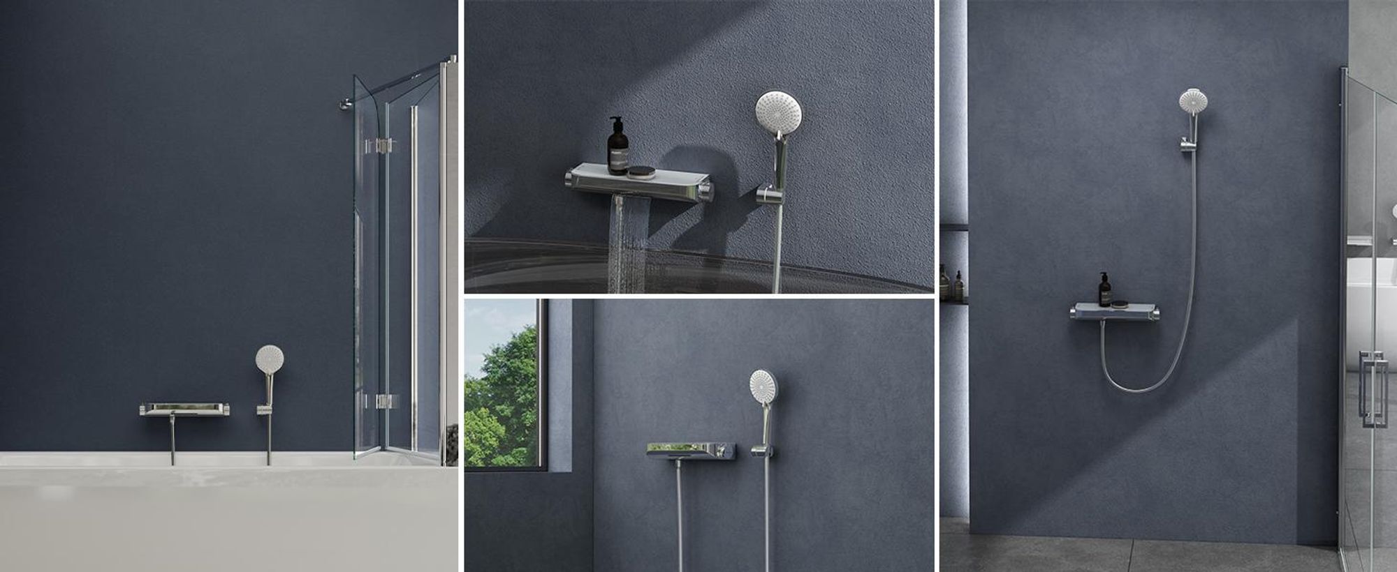doporro Badewannenarmatur Thermostat mit Handbrause, Wasserfall Wannenarmatur aus Messing mit 38° C Sicherheitssperre Matt schwarz Duschsystem8