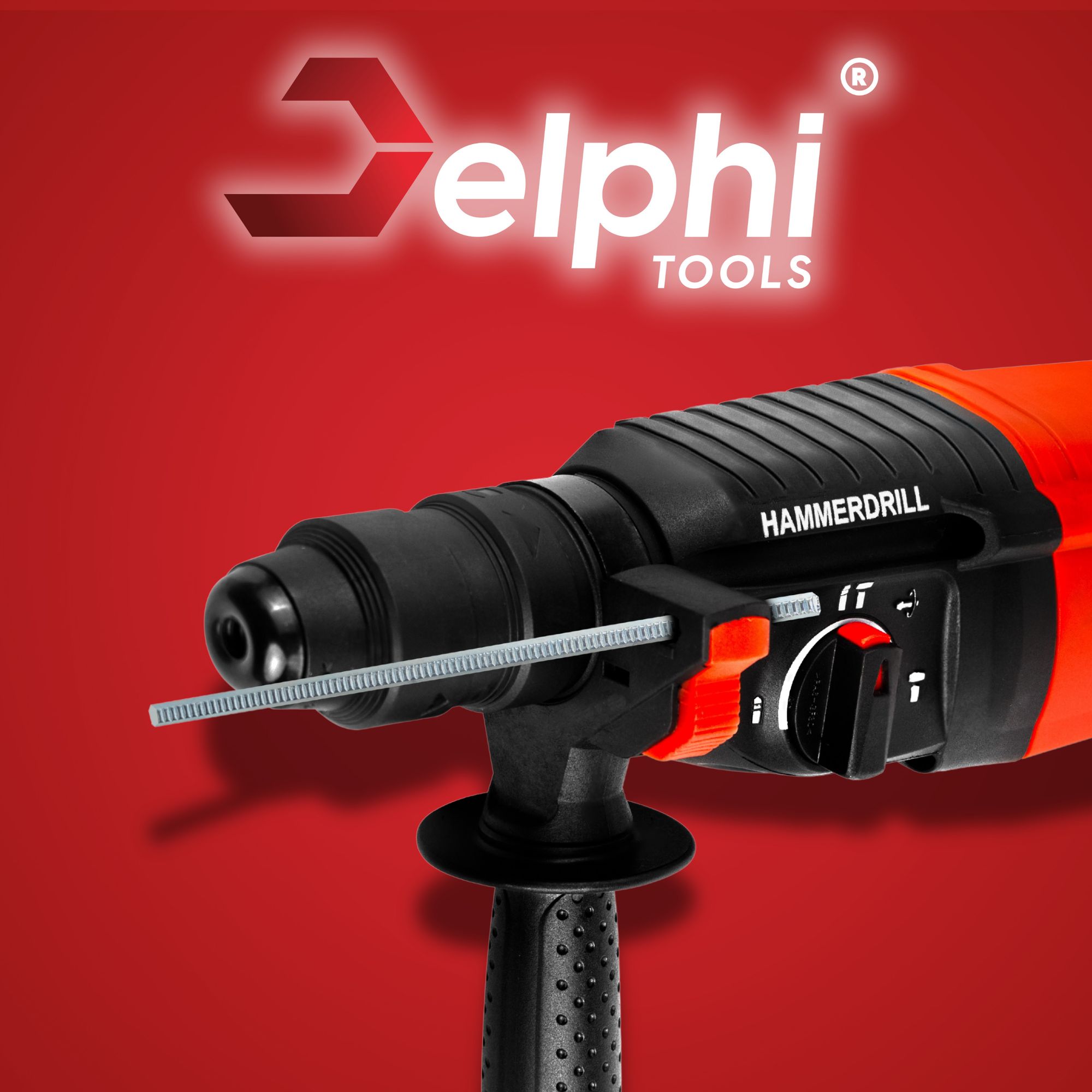 Delphi Bohrhammer, Schlagbohrhammer, SDS+ power, Bohren, Schmieden, 2600 W, 4J, großer Satz, Schlagzahl: 4000/min, Selbstklemmendes Bohrfutter, 4 Betriebsarten