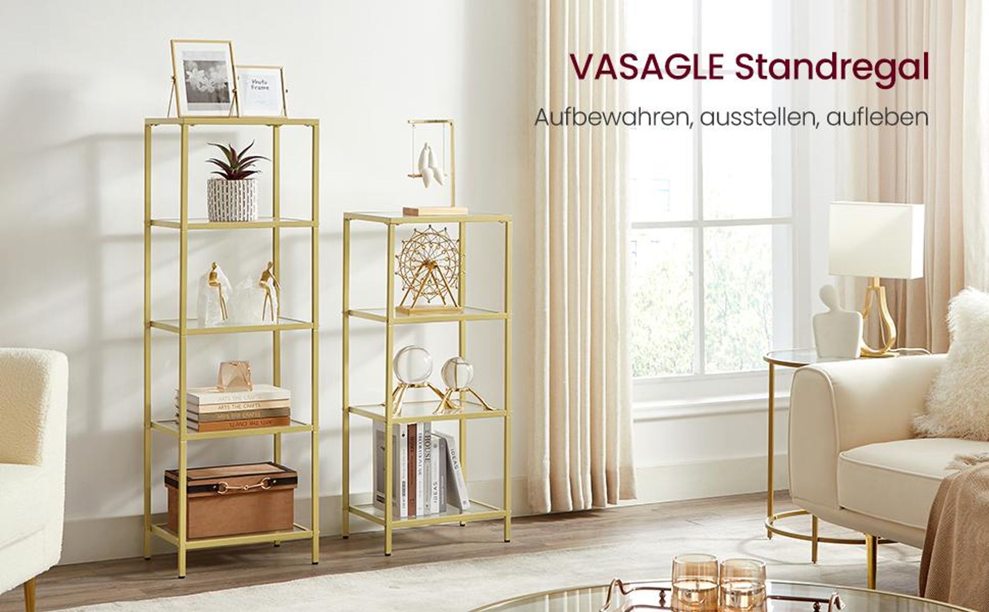 VASAGLE Standregal, Bücherregal, Badregal, 5 Ebenen, Küchenregal