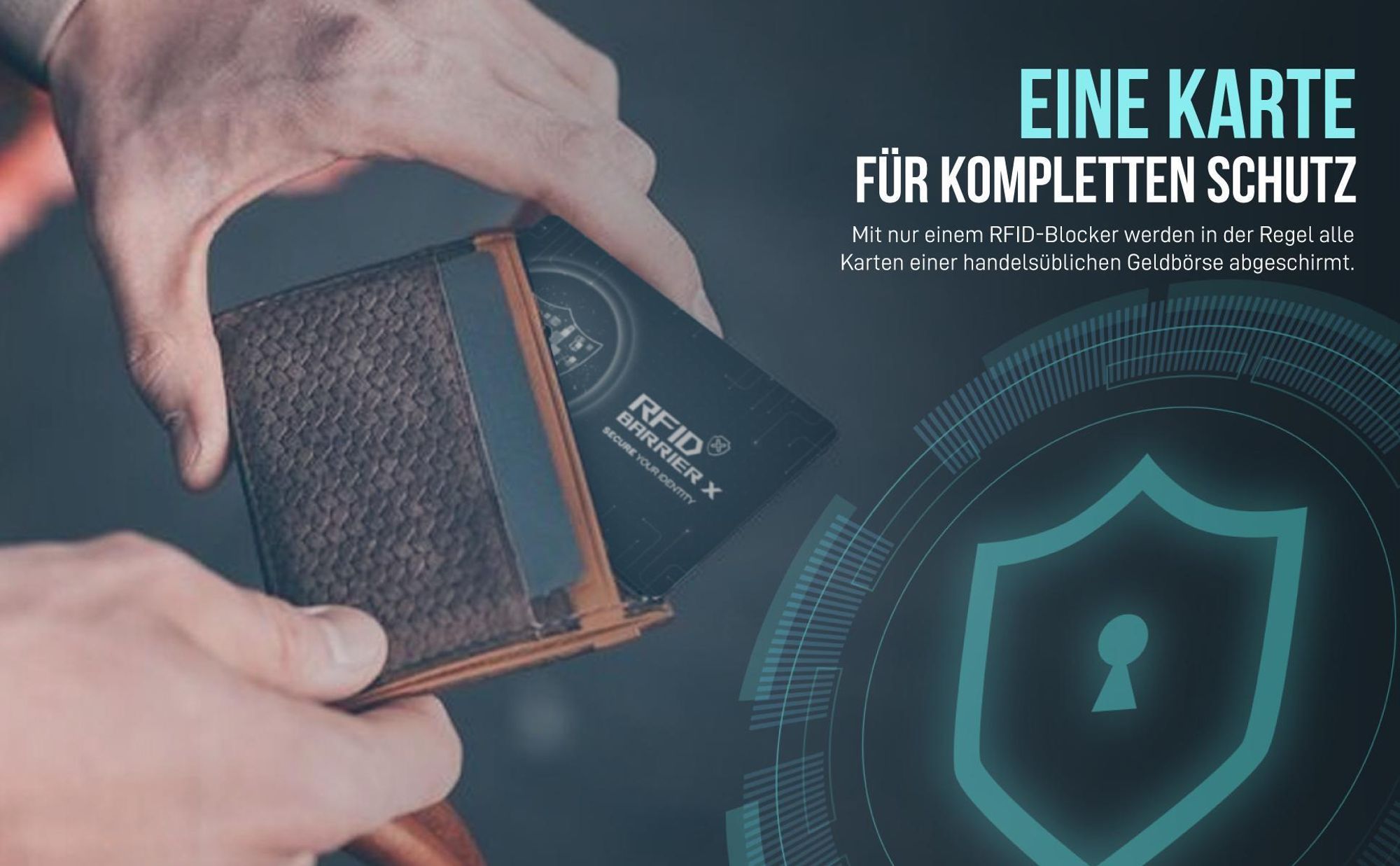 Eine RFID / NFC Schutzkarte genügt meist für den gesamten Geldbeutel