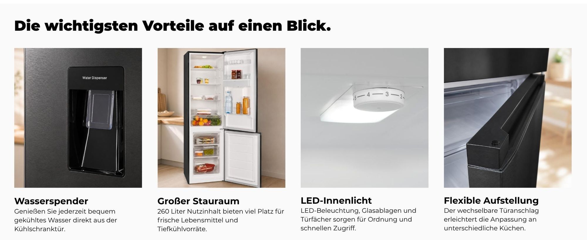 Kühl-Gefrierkombination | KGC5265-70-WS-040E inoxlook-az | 260 l | Automatisch | Elektronisch | Energieklasse E | 40 dB | Inoxlook-az