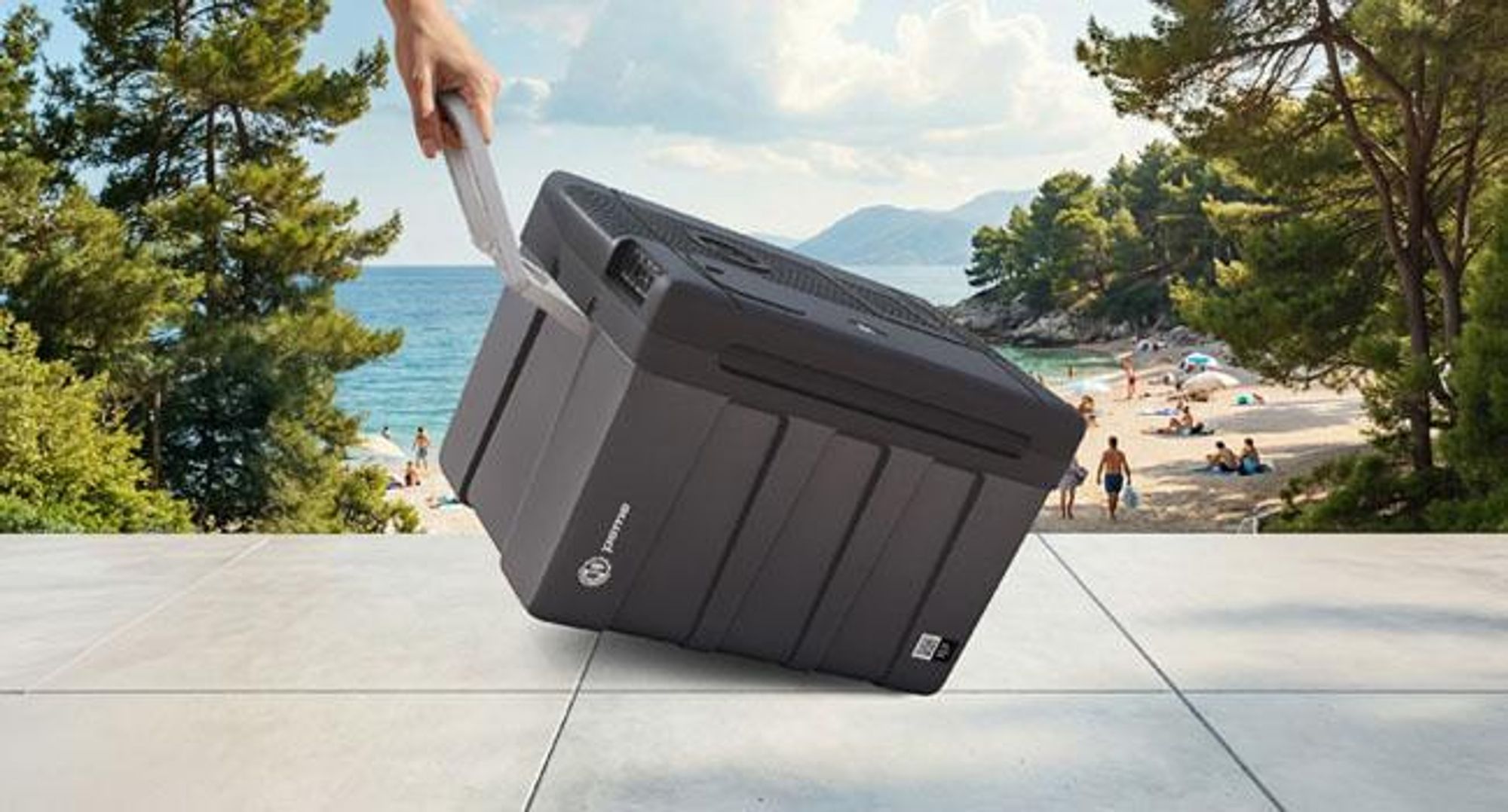 Peme Elektrická chladiaca box Essential 50L - Auto Camping Chladnička Trolley tichá funkcia ohrevu Minichladnička Osobné auto Nákladné auto Cestovanie Outdoor Chladiaca box, Kempovanie