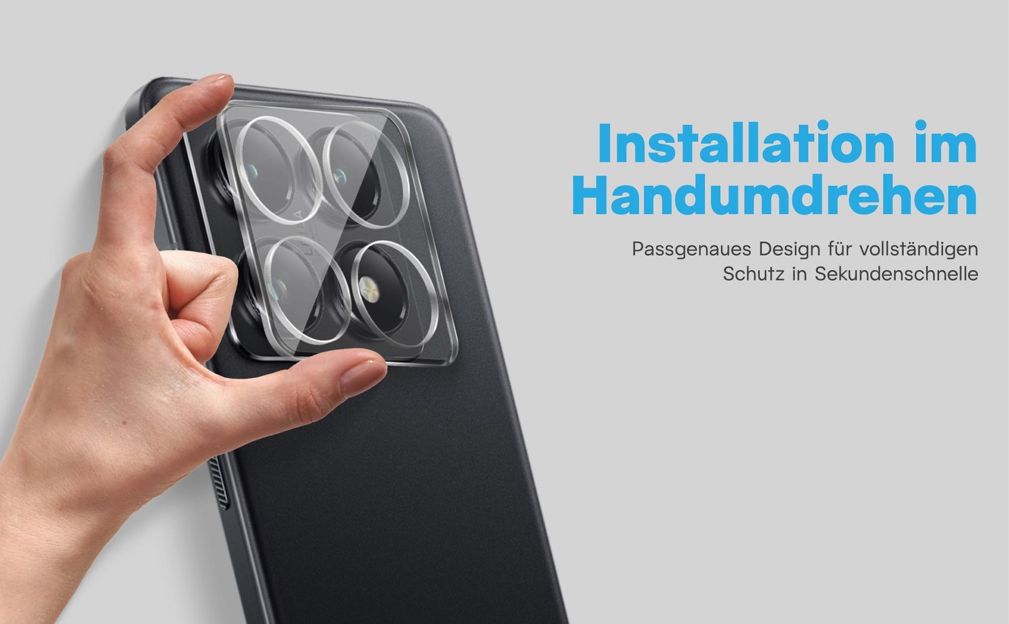 2x Kameraschutz aus 9H Glas für Xiaomi 14T Pro 5G in passgenauem Design