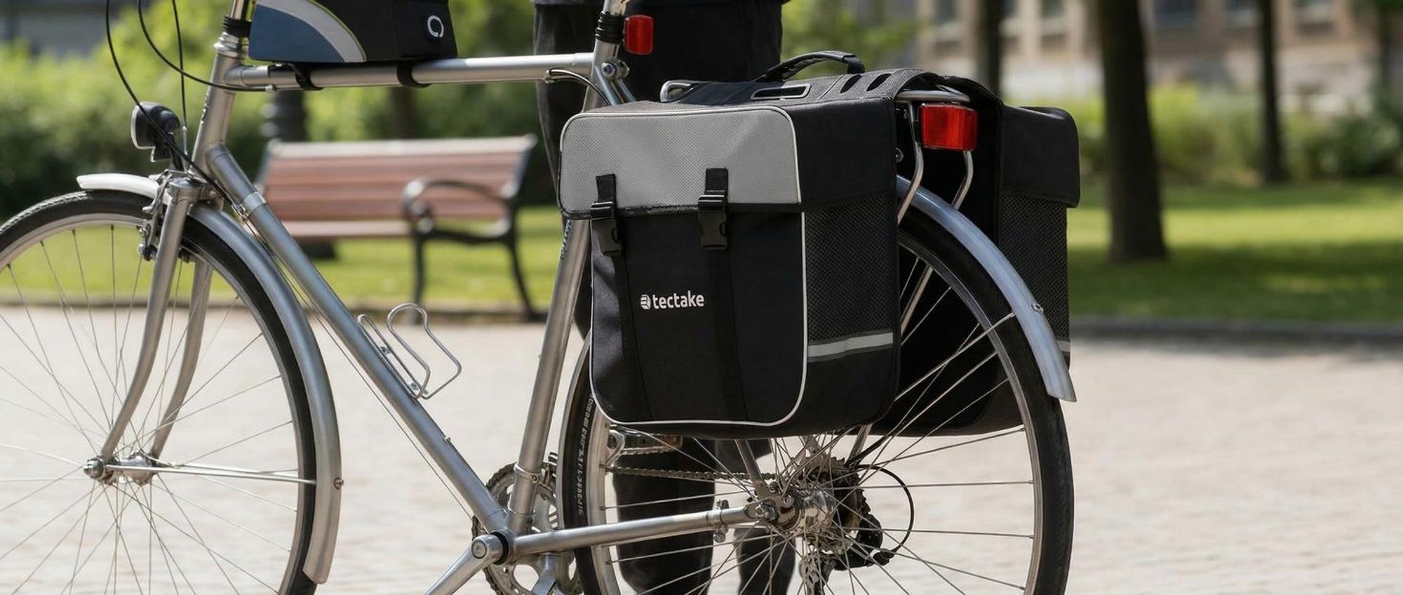 Set Fahrradtasche Georg und Fahrradrahmentasche große Fahrradtasche mit 2 Fächern wasserabweisend und robust