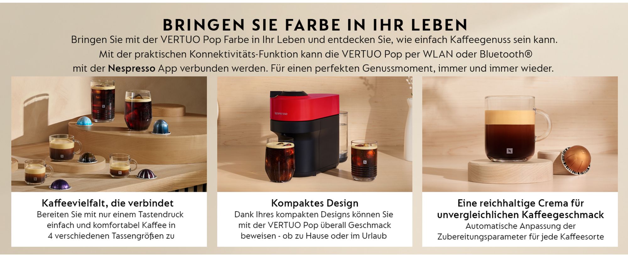 NESPRESSO VERTUO Pop | Kaffeekapselmaschine von Krups | Aqua Mint