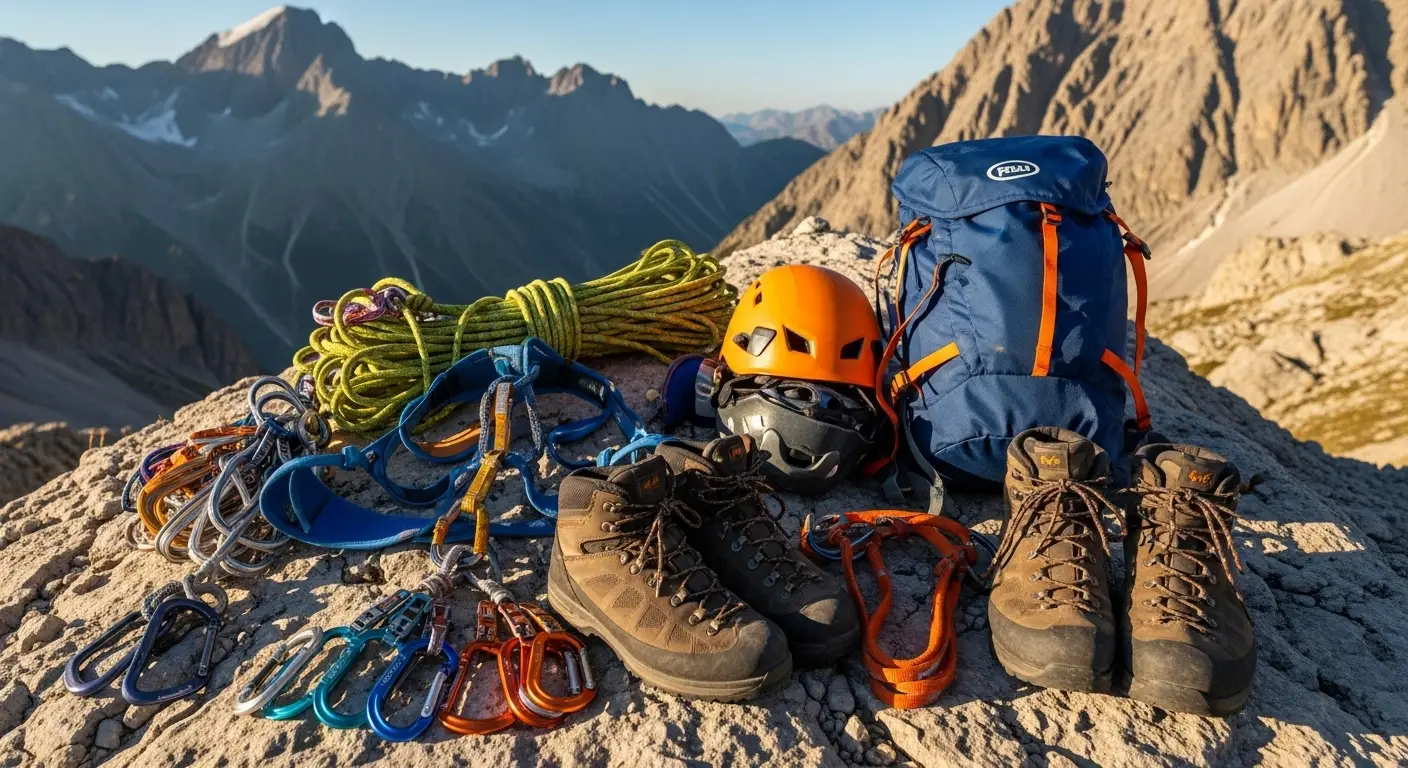 bergsteiger ausrüstung